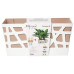 Вазон Idel Flowerbox 40 см, коричневий/білий