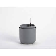 Вазон з системою автополиву Plastia Tolita, 19 см, сірий