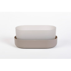 Вазон з  піддоном Plastia Tolita, 29,5 см, коричневий