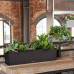 Вазон Lechuza Balconera Stone 40, графітово-чорний