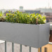 Вазон Lechuza Balconera Stone 80, кварцовий білий