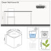 Комплект Lechuza Green Wall Home Kit Color, 48х6х14 см, червоний