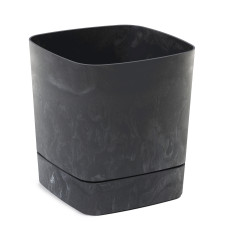Вазон Lamela CLIMA з підставкою 190×190×180 мм, чорний бетон Вазон Lamela CLIMA з підставкою 190×190×180 мм, чорний бетон