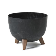 Вазон Lamela ROMA 332х185 мм, чорний бетон