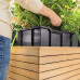 Вазон PALO Natural Wood 80 широкий та високий, евкаліптова деревина