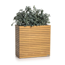 Вазон PALO Natural Wood 80 широкий та високий, евкаліптова деревина